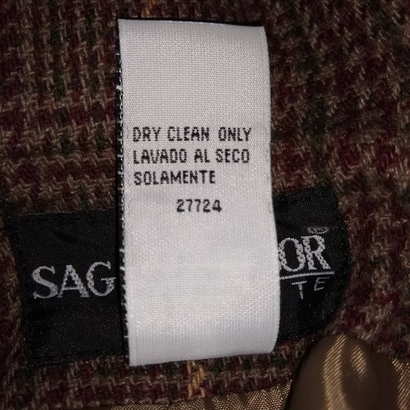 Sag Harbor Plaid Wool Petite Blazer Size 10P - Picture 13 of 13